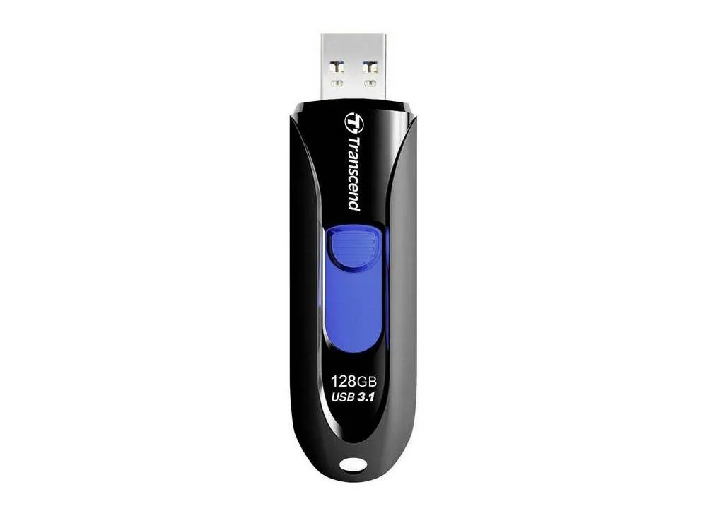 USB Flash накопитель Transcend JetFlash 790, 128Гб, Чёрный/Синий