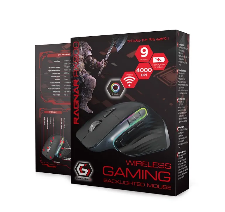 Mouse Wireless Gembird RAGNAR-WRX900, Negru