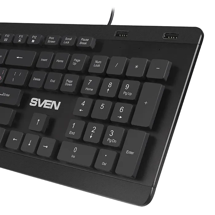 Tastatură SVEN KB-E5700H, Cu fir, Negru