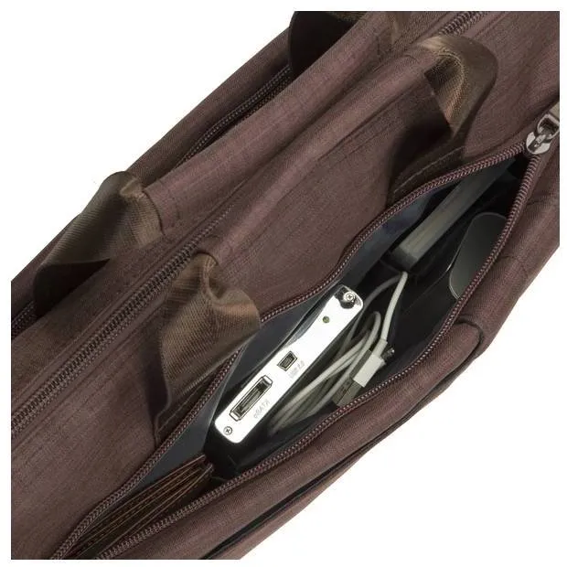 Geantă pentru Laptop RivaCase Biscayne, 15.6", Poliester, Maro