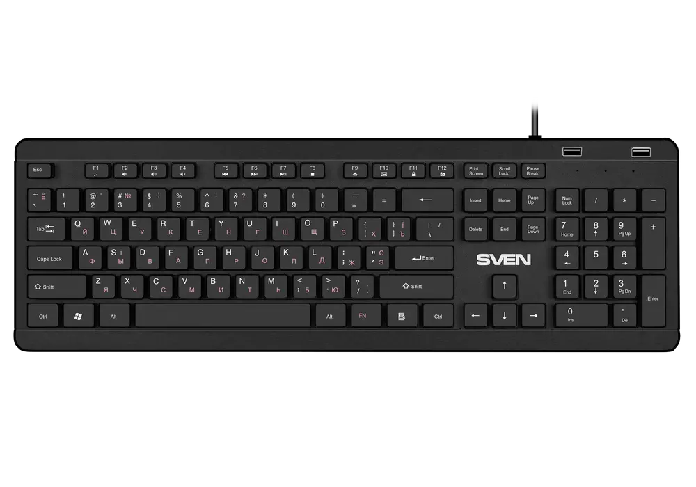 Tastatură SVEN KB-E5700H, Cu fir, Negru