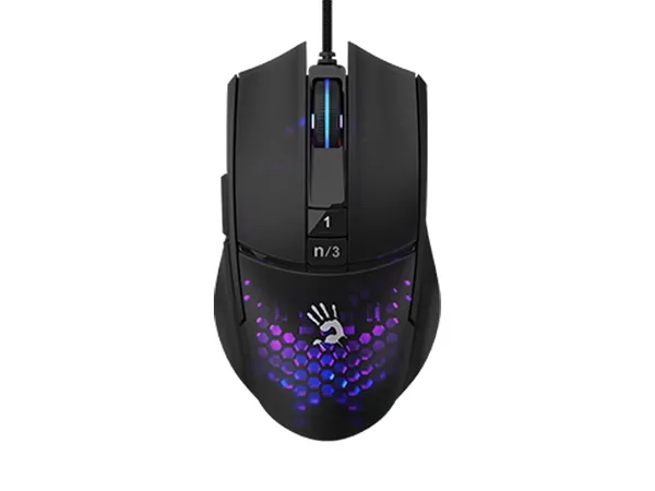 Gaming Mouse Bloody L65 Max Honeycomb, 100-12000 dpi, 7 buttons, RGB, 250 IPS, 35G, RGB, USB