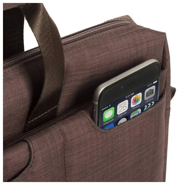 Geantă pentru Laptop RivaCase Biscayne, 15.6", Poliester, Maro