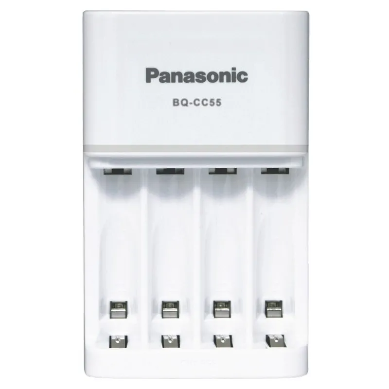 Încărcător Acumulatori Panasonic BQ-CC55E, Alb