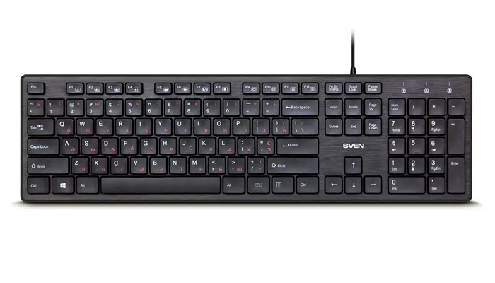 Tastatură SVEN KB-E5800, Cu fir, Negru