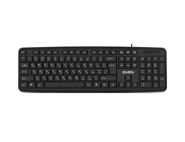 Tastatură SVEN KB-S230, Cu fir, Negru