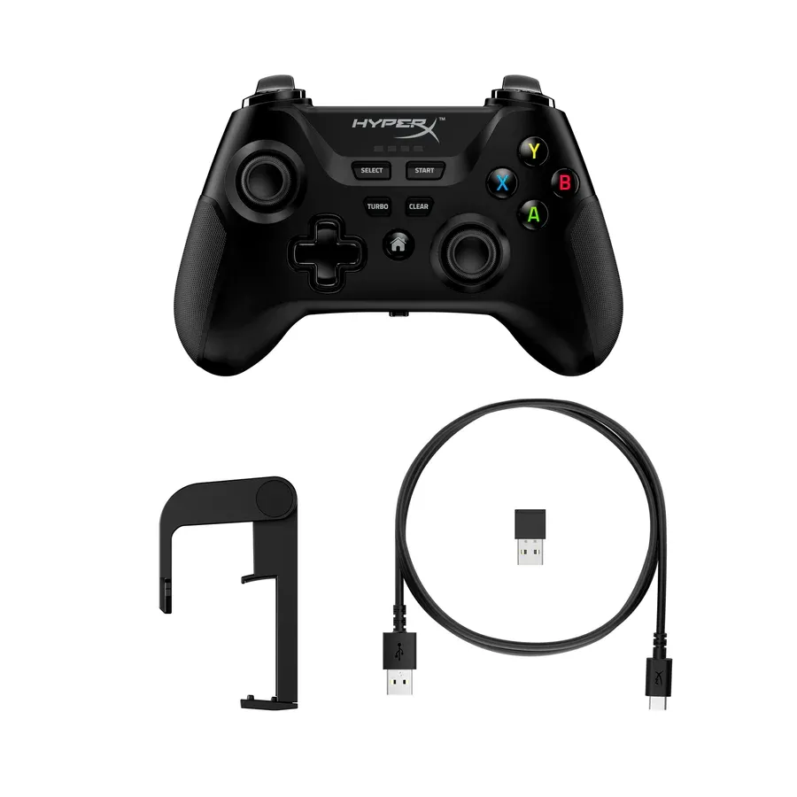 Wireless Gamepad HyperX Clutch , 4 axes, D-Pad, 2 mini joysticks, Bumpers,600mAH,Mobile Clip, BT/USB