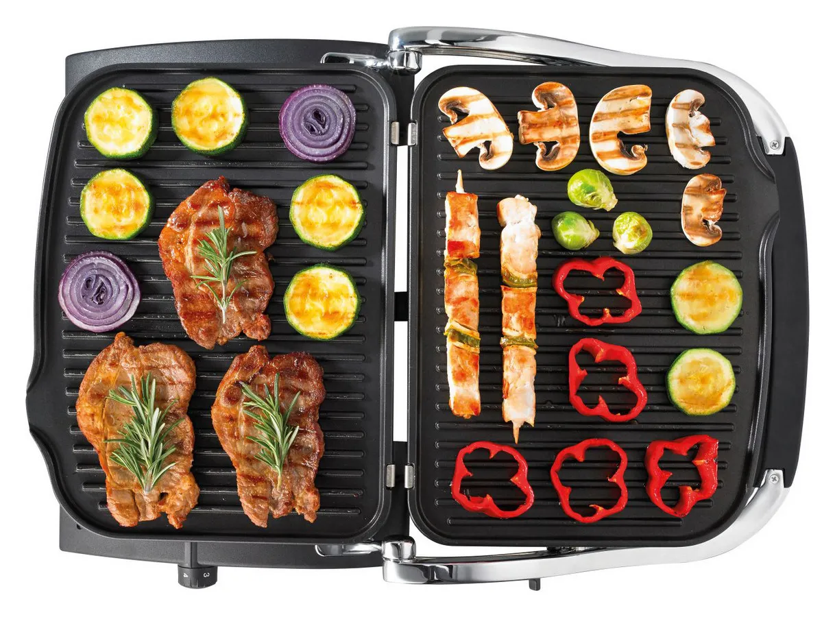 Электрический Гриль Gorenje CONTACT GRILL KR1800EPRO, 1800Вт, Серебристый