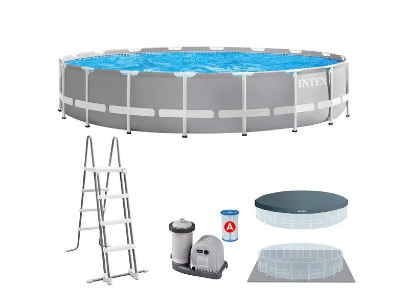 Piscină cu cadru metalic Intex Prism Frame Pool, 16805L, Gri, 26726