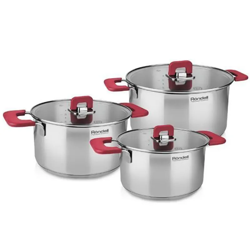 Набор кастрюль Rondell RDS-940, 5,2л, 24см, Нержавеющая сталь