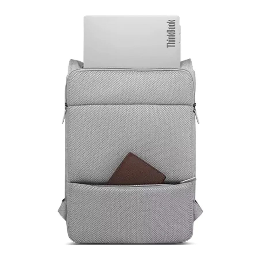 Rucsac pentru Laptop Lenovo Urban, 15.6", Piele artificială, Gri deschis