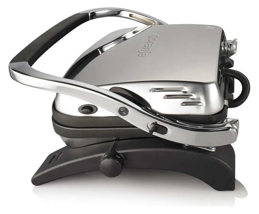 Электрический Гриль Gorenje CONTACT GRILL KR1800EPRO, 1800Вт, Серебристый