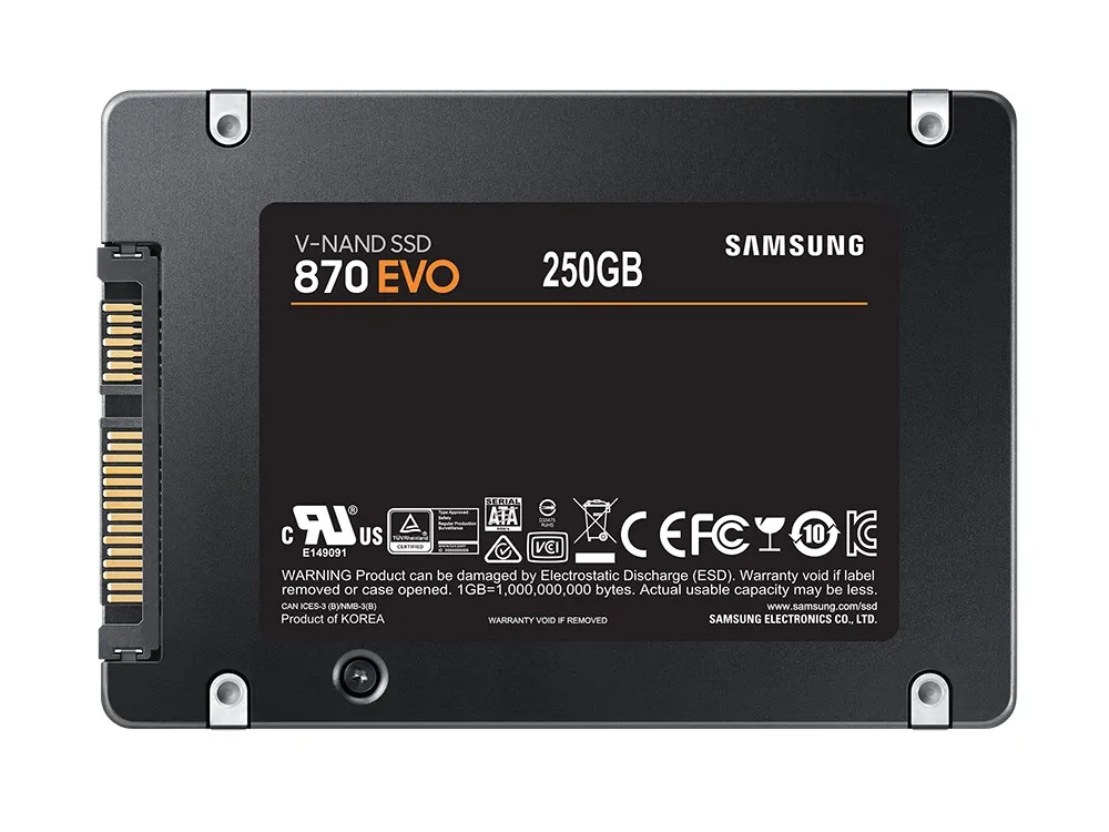 Накопитель SSD Samsung 870 EVO  MZ-77E250, 250Гб, MZ-77E250B/EU