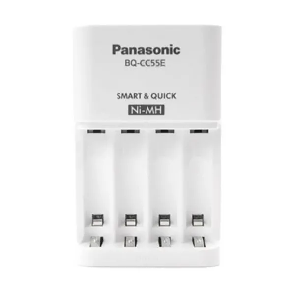 Încărcător Acumulatori Panasonic BQ-CC55E, Alb