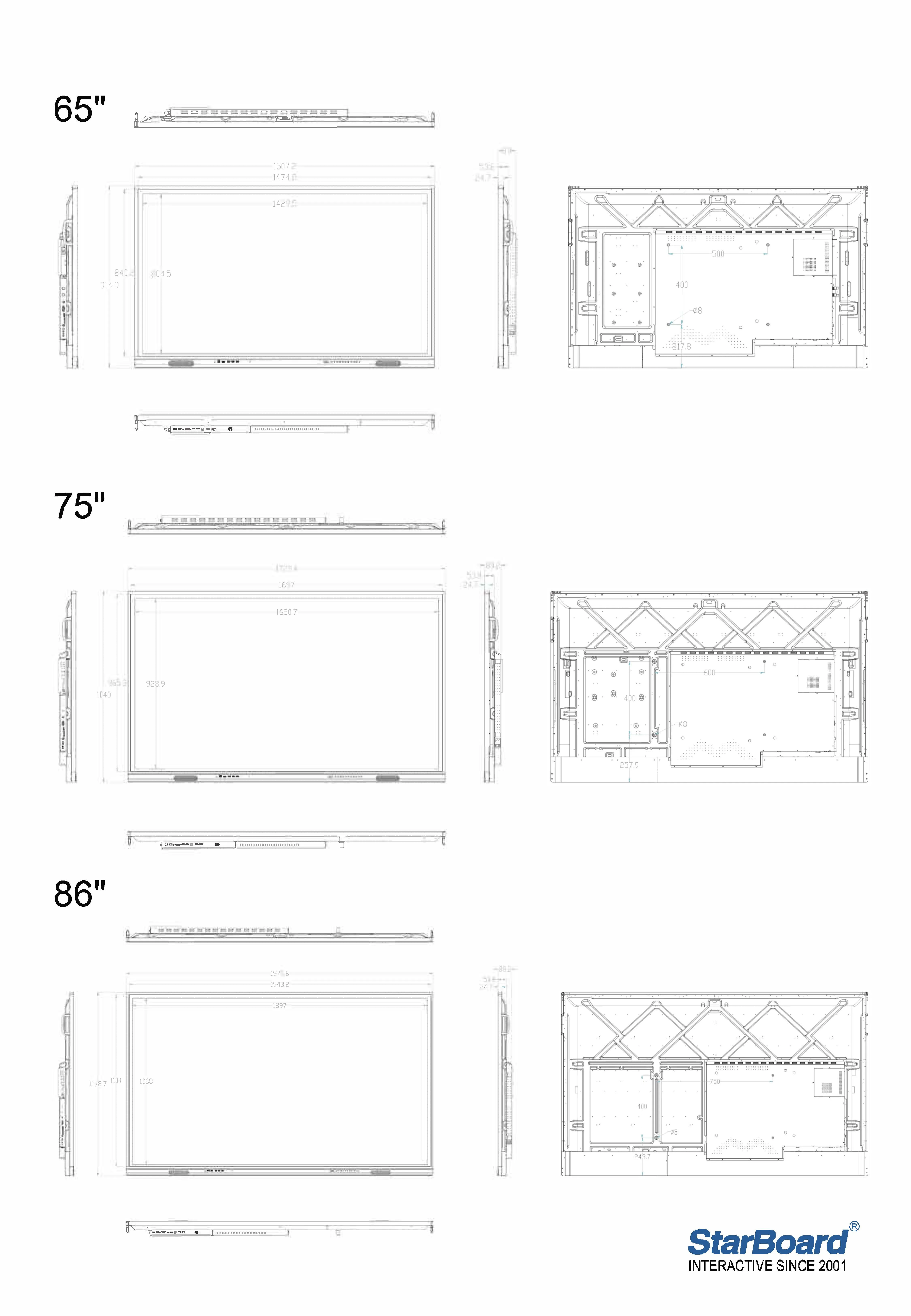 Interactive Display StarBoard IFPD-QS1-65AOC: 65