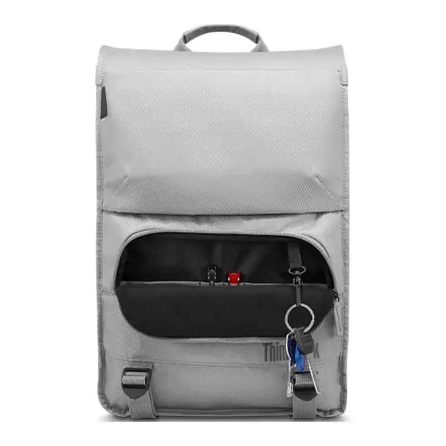 Rucsac pentru Laptop Lenovo Urban, 15.6", Piele artificială, Gri deschis