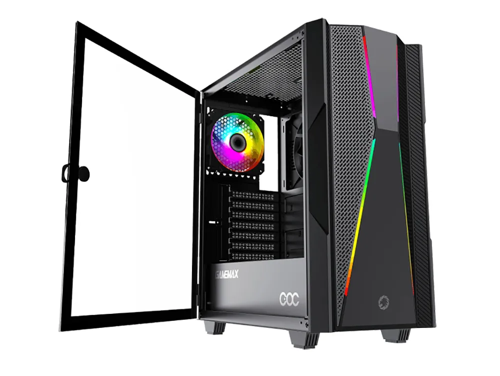 Carcasă PC Gamemax Typhoon COC, Midi-Tower, ATX, Negru