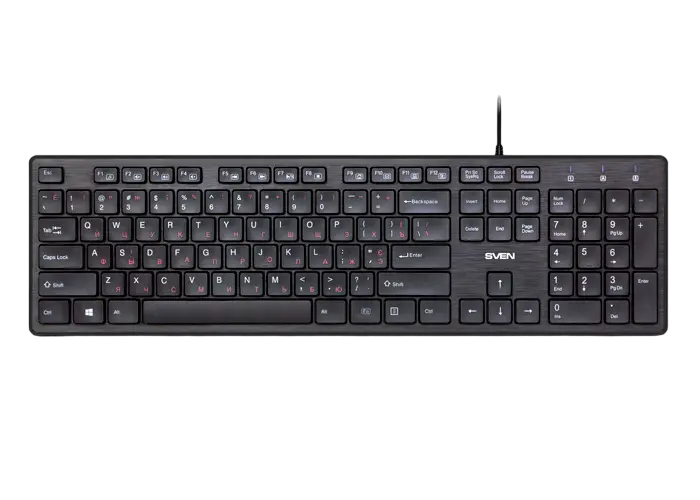 Tastatură SVEN KB-E5800, Cu fir, Negru