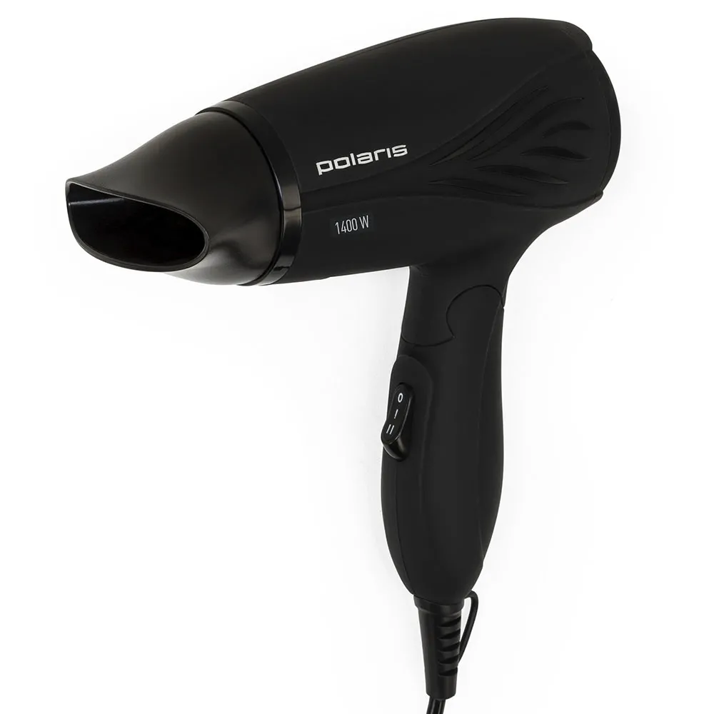 Uscător de păr compact Polaris PHD 1467T, 1400 W, Negru