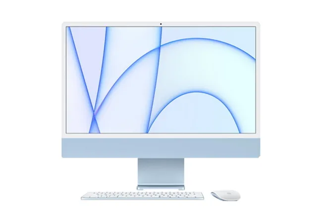 Computer All-in-One Apple iMac A2438, M1 with 8-core CPU and 8-core GPU, 16GB/512GB, macOS Big Sur, Albastru