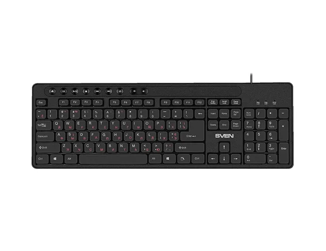 Tastatură SVEN KB-C3060, Cu fir, Negru