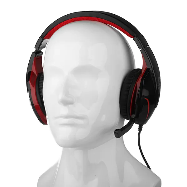 Căști gaming QUMO Bionic, Cu fir, Negru/Roșu