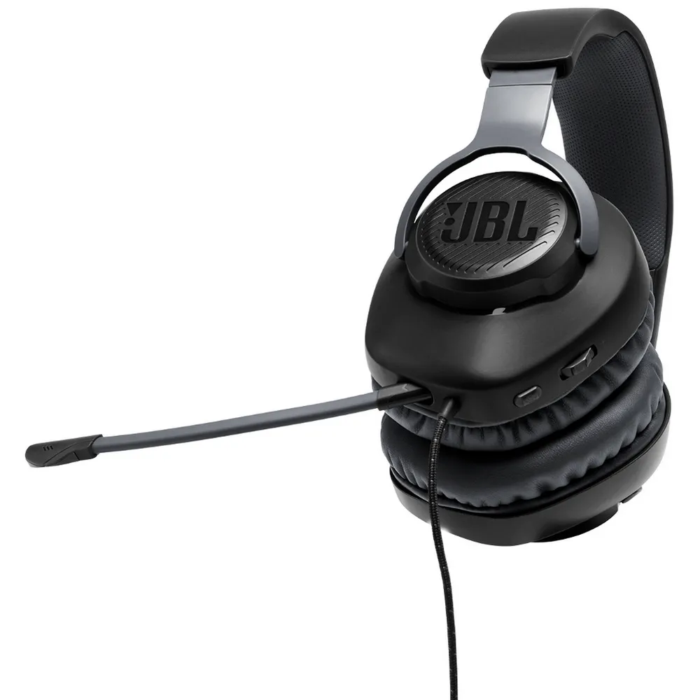 Căști gaming JBL Quantum 100, Cu fir, Negru