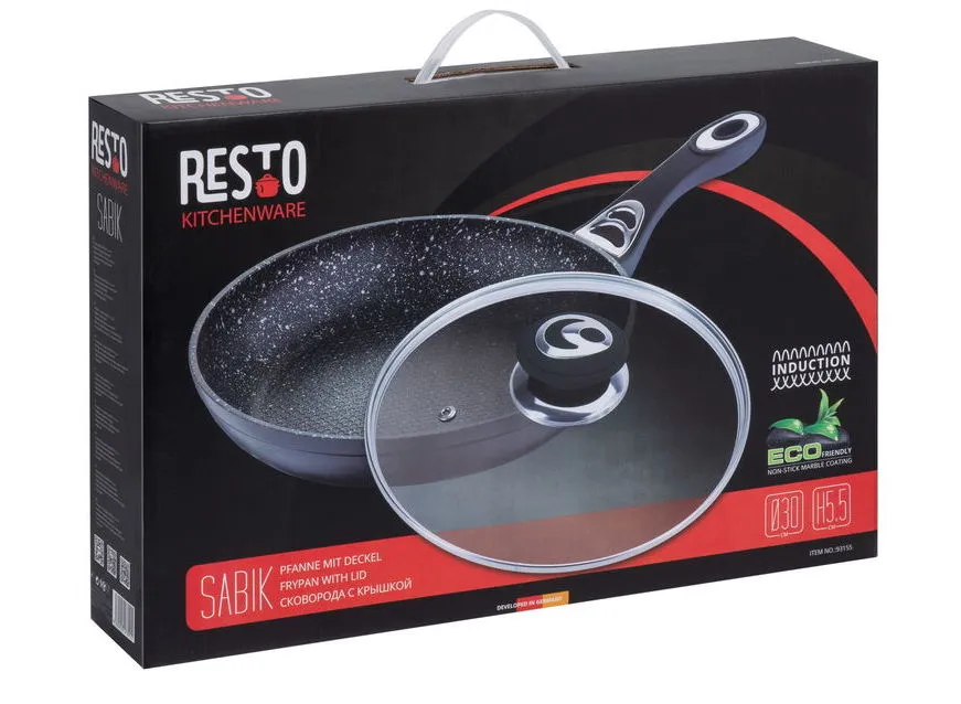Сковорода RESTO 93155, 30см, Чёрный