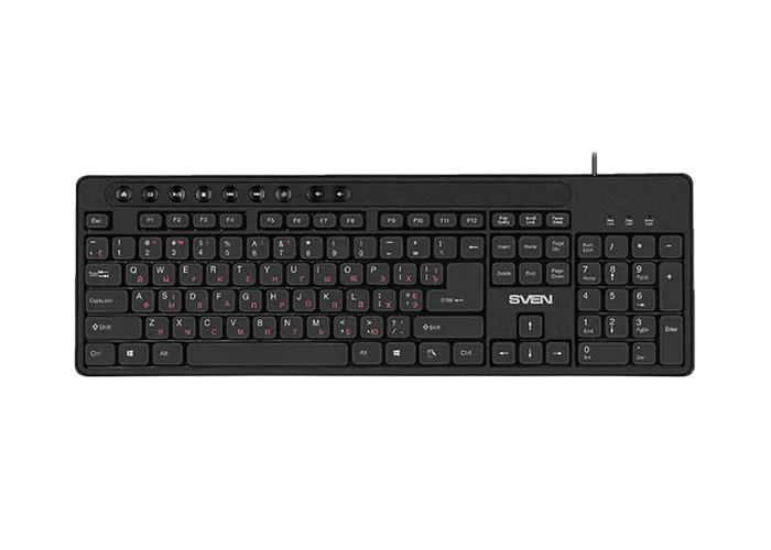 Tastatură SVEN KB-C3060, Cu fir, Negru