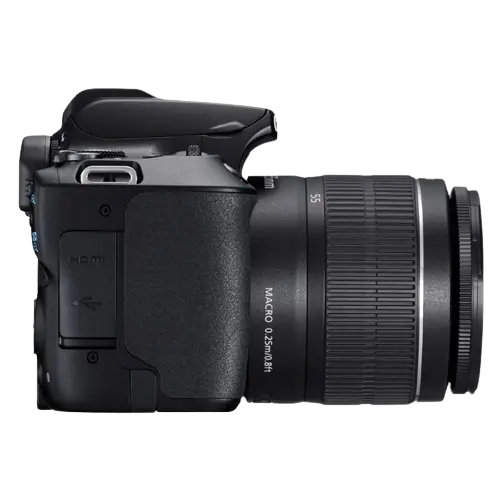 Aparat foto DSLR Canon EOS 250D + EF-S 18-55 DC III, Negru