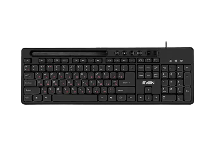 Tastatură SVEN KB-S302, Cu fir, Negru