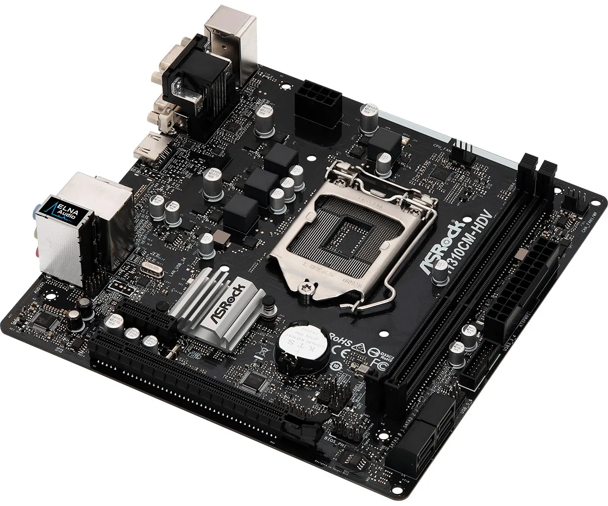 Материнская плата ASRock H310CM-HDV, LGA1151, Intel H310, Micro-ATX