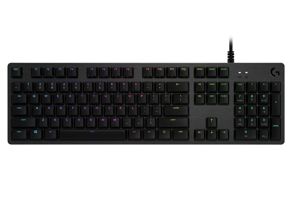 Клавиатура Logitech G512 Carbon Lightsync RGB, Проводное, Чёрный