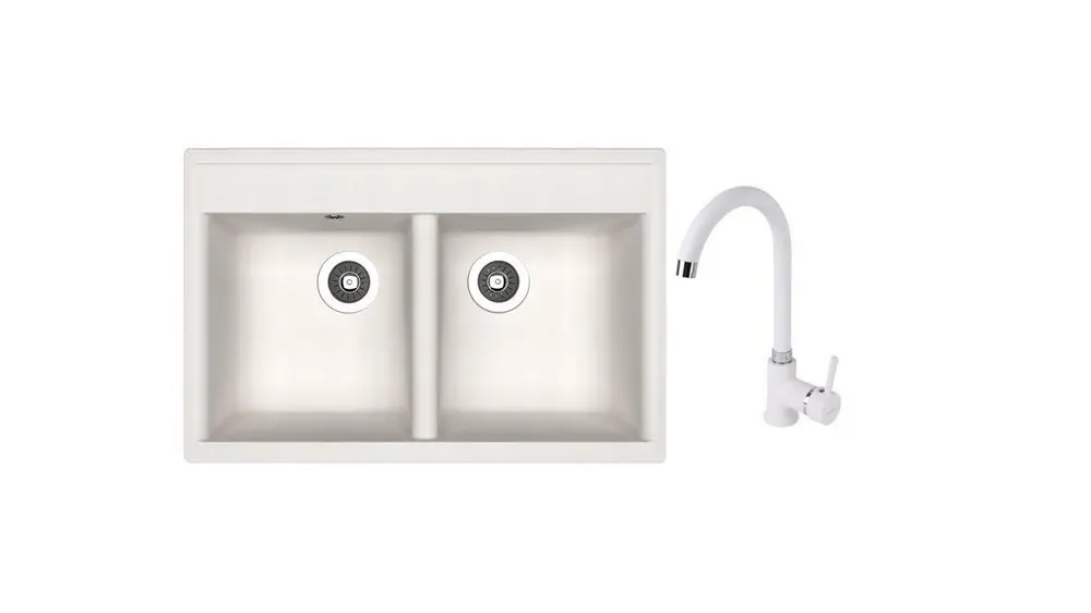 НАБОР мойки Dr Gans Astra 780 + SanDonna F 7073 белый