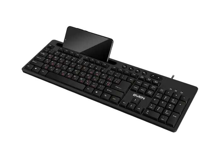 Tastatură SVEN KB-S302, Cu fir, Negru