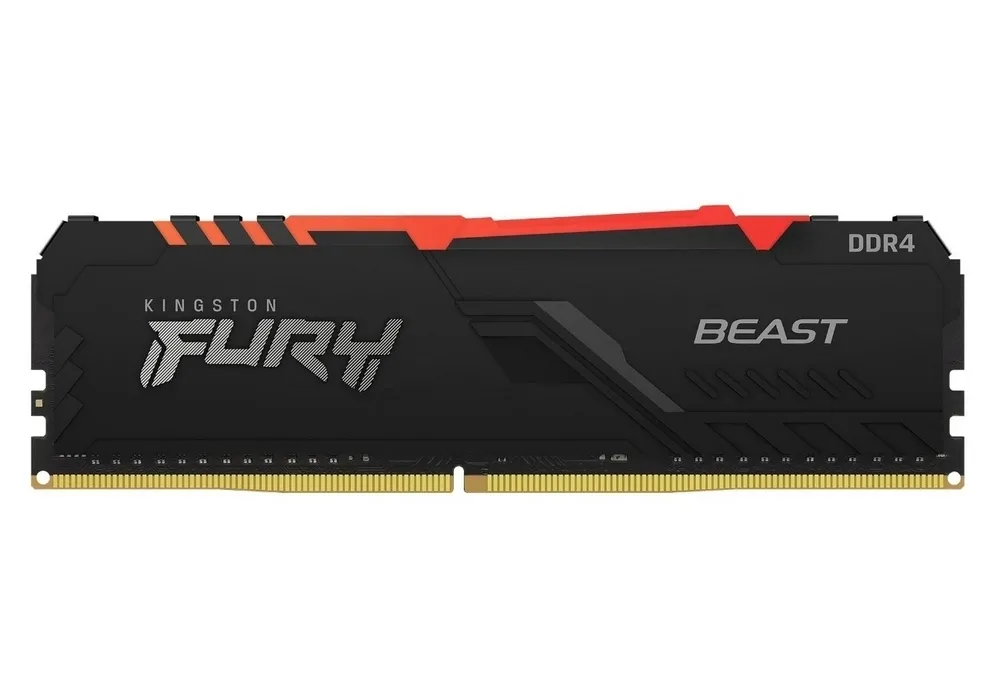 Оперативная память Kingston FURY Beast RGB, DDR4 SDRAM, 2666 МГц, 16Гб, KF426C16BB1A/16