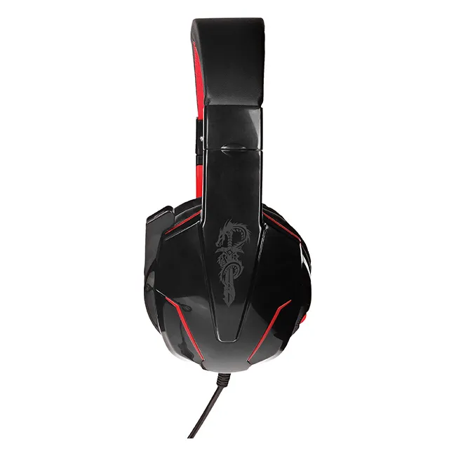 Căști gaming QUMO Bionic, Cu fir, Negru/Roșu