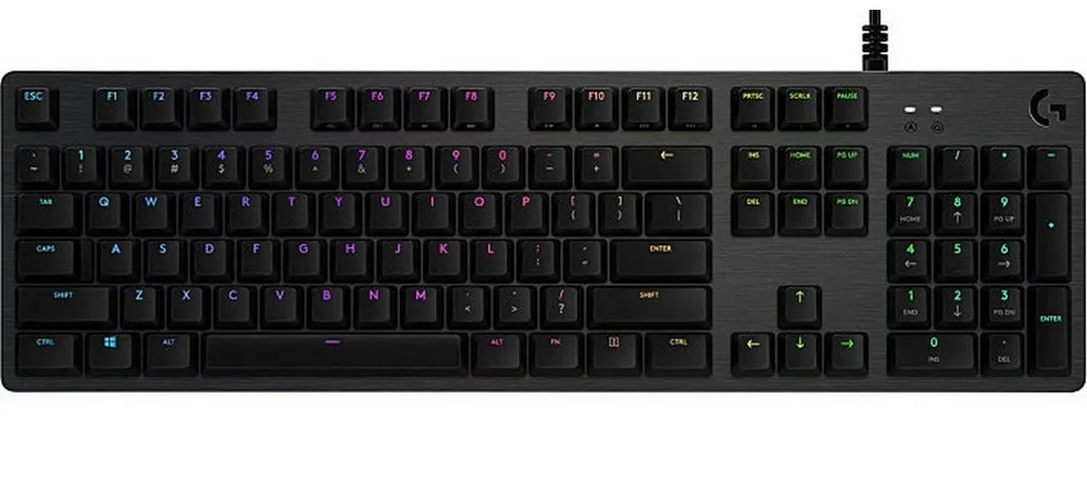 Клавиатура Logitech G512 Carbon Lightsync RGB, Проводное, Чёрный
