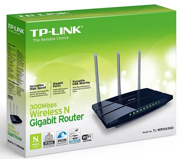 Беспроводной маршрутизатор TP-LINK TL-WR1043ND, Синий