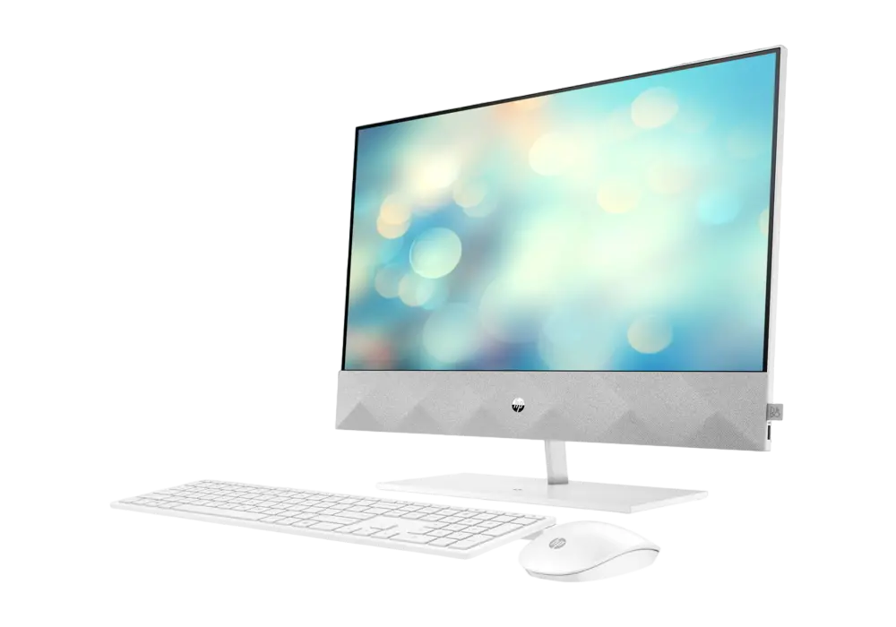 Computer All-in-One HP Pavilion 27, 27", AMD Ryzen 3 5300U, 8GB/512GB, FreeDOS, Alb