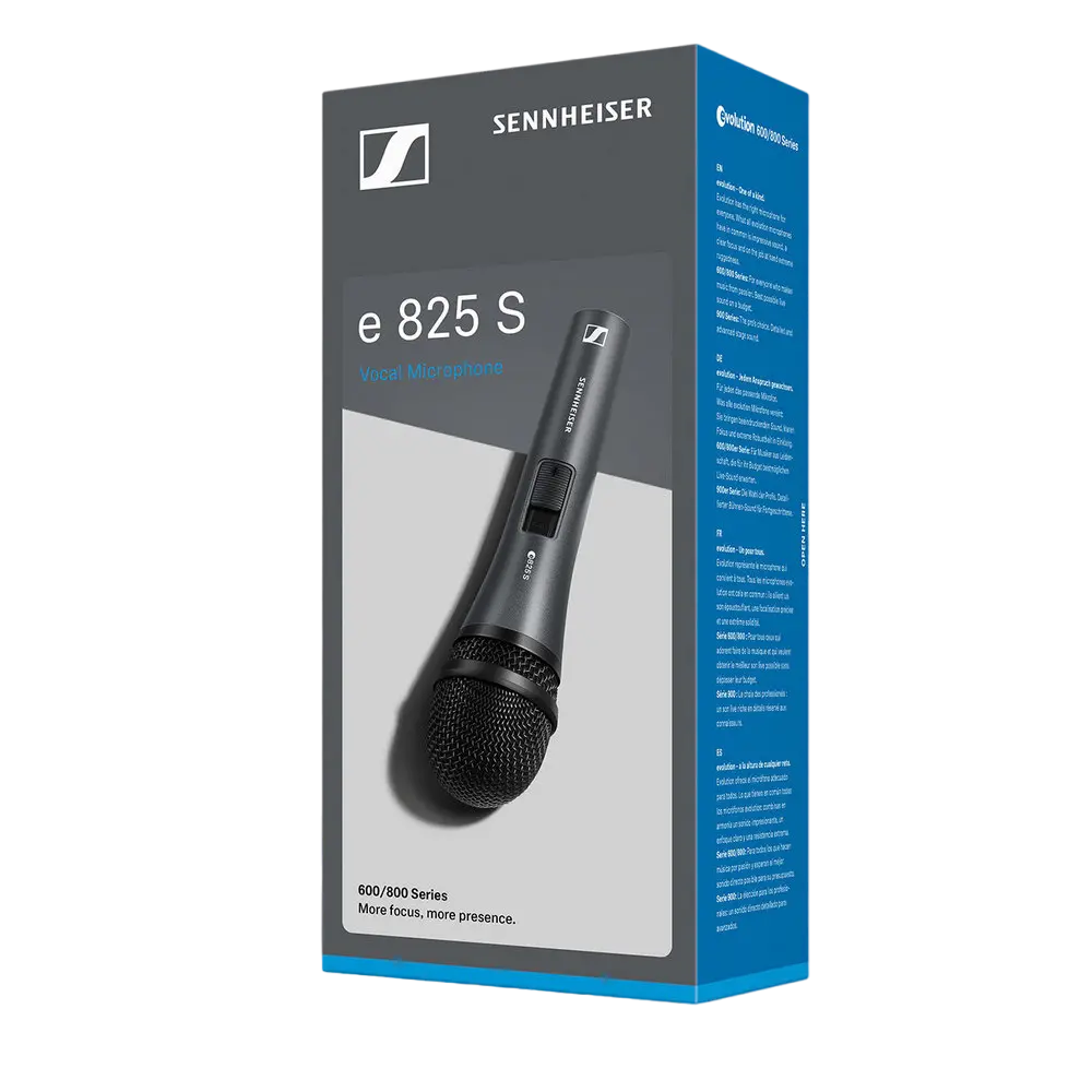 Караоке микрофон Sennheiser E 825-S, Проводной аналоговый, Серый