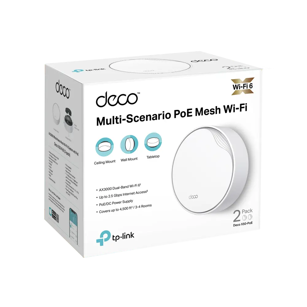Whole-Home Mesh Dual Band Wi-Fi 6 System TP-LINK, 