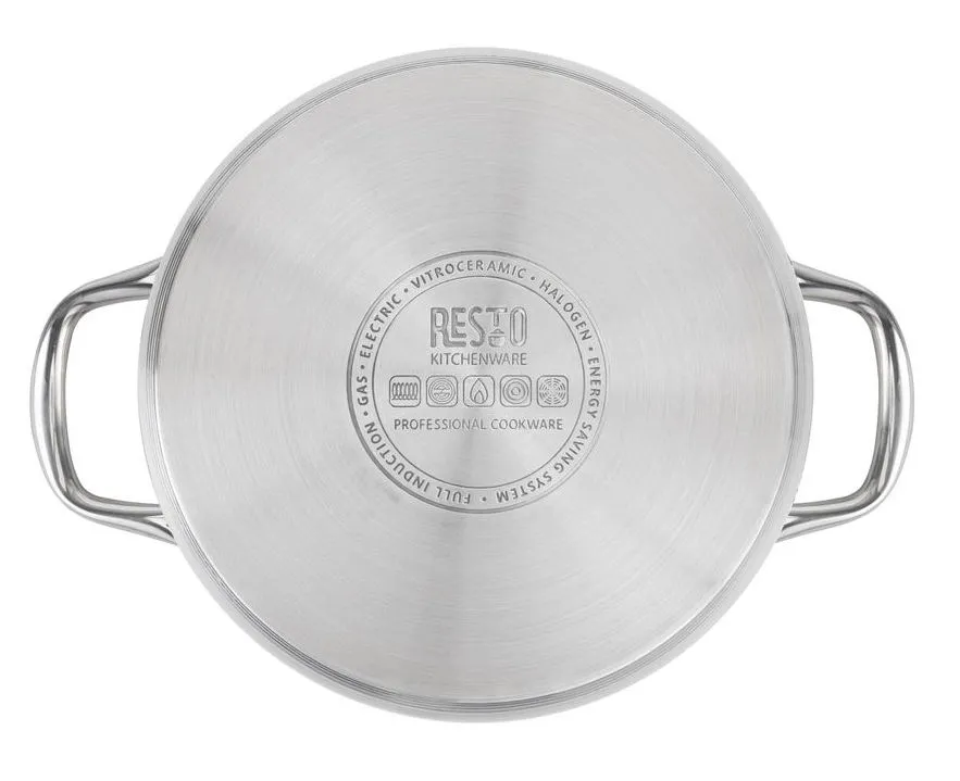 Кастрюля RESTO 92105, 6,2л, Нержавеющая сталь