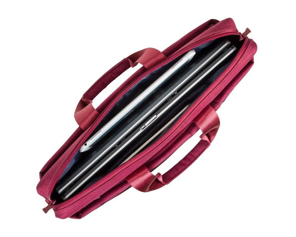 Geantă pentru Laptop RivaCase Biscayne, 15.6", Poliester, Roșu