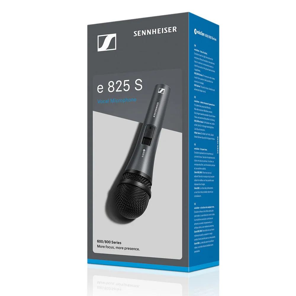 Караоке микрофон Sennheiser E 825-S, Проводной аналоговый, Серый