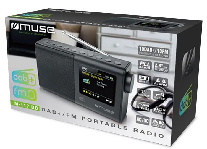 Radio portabil MUSE M-117 DB, Negru