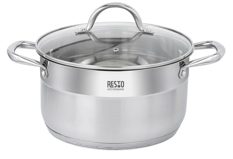 Кастрюля RESTO 92105, 6,2л, Нержавеющая сталь