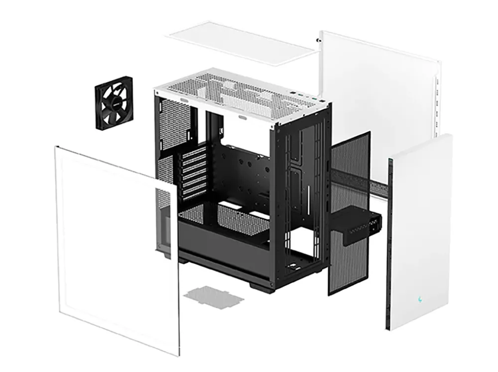 Carcasă PC Deepcool CH510, Midi-Tower, ATX PS2 , Alb