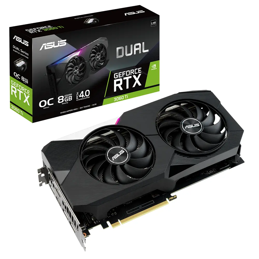 Placă Video ASUS DUAL-RTX3060TI-O8G-V2,  8GB GDDR6 256bit