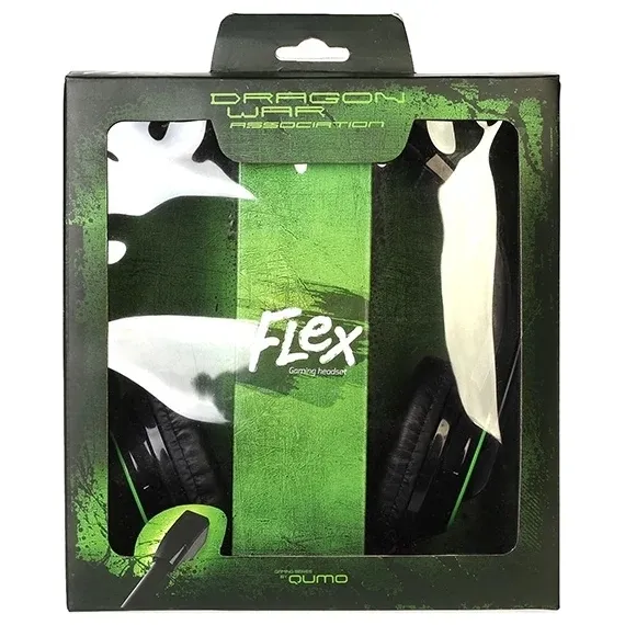 Căști gaming QUMO Flex, Cu fir, Negru